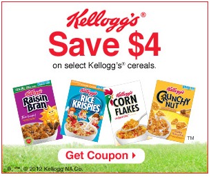 HOT New Link to $4/4 Kelloggs Cereal Printable Coupons + Target deal