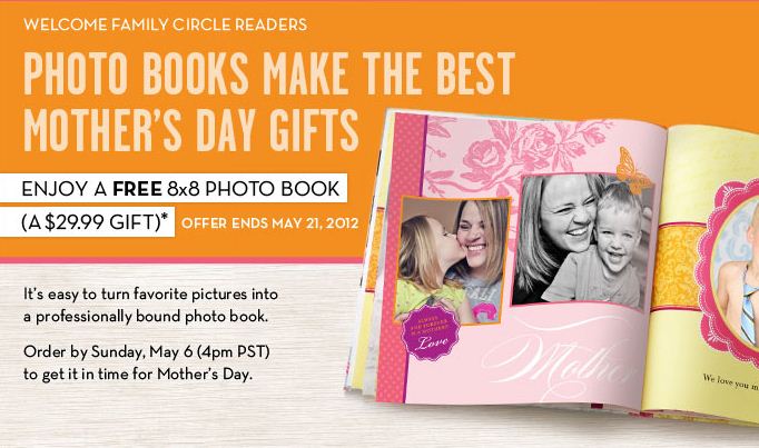 Free 8×8 Photo Book from Shutterfly.com