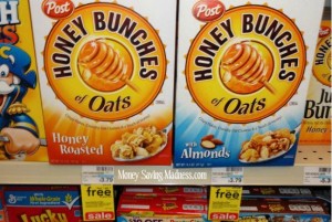 CVS: Cheap Honey Bunches and Kid’s Post Cereal