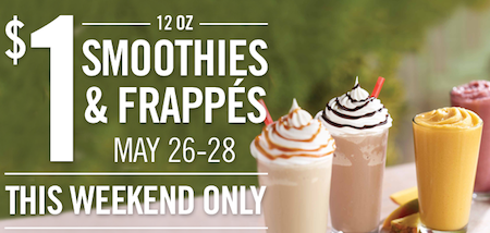 Burger King: $1 Smoothies and Frappes