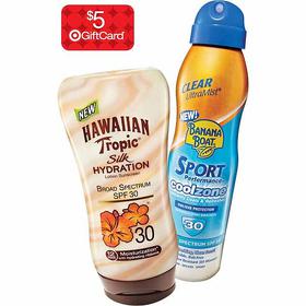Target: Cheap Banana Boat and Hawaiian Tropic Sun Protection