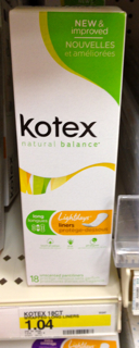 Target: Kotex Natural Balance Liners only 29 Cents Each!