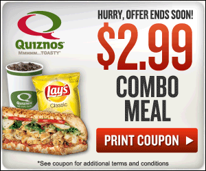 New Quiznos Coupon Available