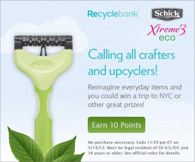 Recycle Bank: Add 10 More Points With Schick Pledge