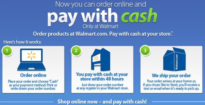 Shop Walmart.com and Pay with Cash