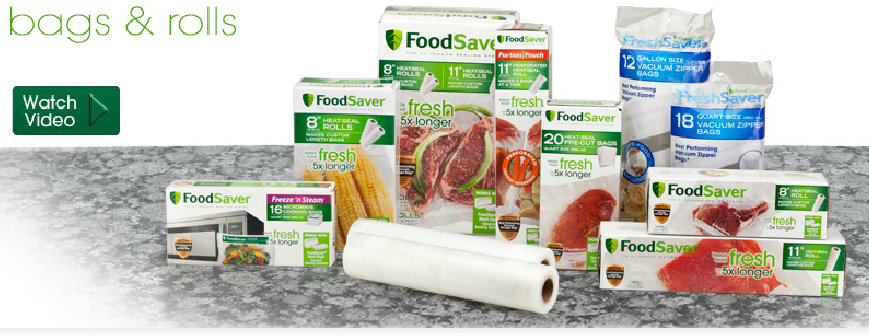$25 Off FoodSaver Bags and Rolls, FREE Quart Bags + FREE Shipping!