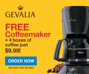 Gevalia: FREE Coffeemaker + 4 Boxes of Coffee (or Tea) Just $9.99 Shipped!