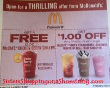 Free McCafe Berry Chiller in 5/20 Parade