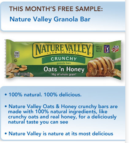 Pillsbury Members: FREE Nature Valley Bar!