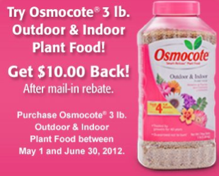 Osmocote Outdoor & Indoor Plant Food as low as 84¢ after Rebate