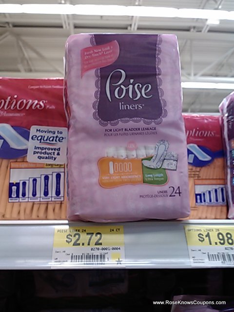 Walmart: Poise Liners $1.47 After Coupon