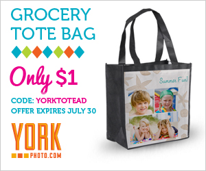 York Photo $1.00 Grocery Tote Plus 40 free prints (plus pay shipping)