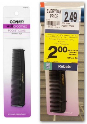 49¢ Conair Pocket Comb at Rite Aid