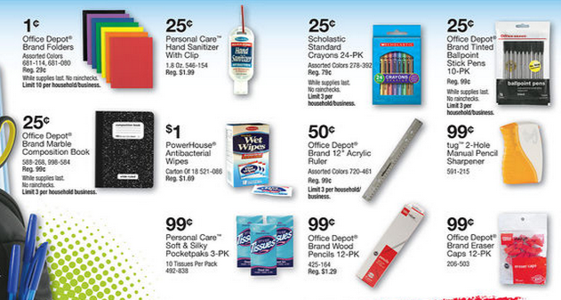 Office Depot Back to School Deals for 07/29-08/04