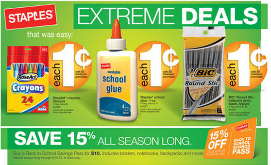 Staples Back to School Deals for 07/08-07/14