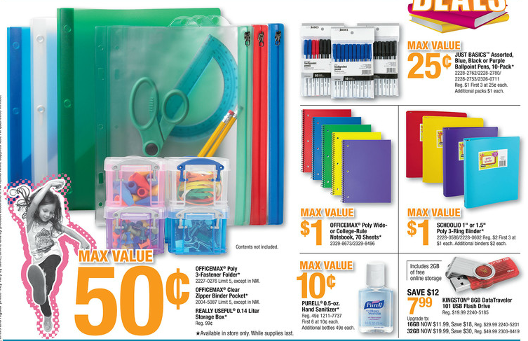 OfficeMax Back to School Deals for 07/15-07/21