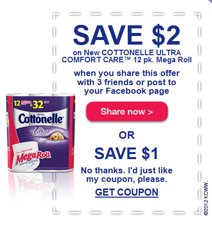 New Cottonelle Target Printable Coupons = Save $3 off one Pack!