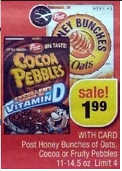 CVS: Post Honey Bunches of Oats 99¢ Cereal Deal (Starting 7/22)