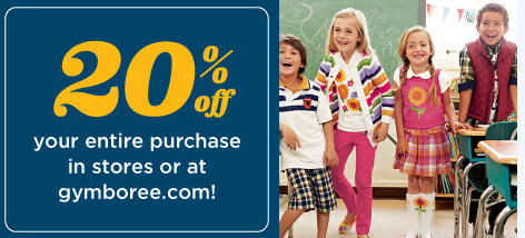 New Gymboree 20% Off Coupon (Printable, Text or Online Code)