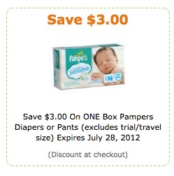 Amazon Coupons for $3 off Pampers Diapers and $5 off Febreze