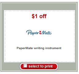 Target Back to School Printable Coupons = Free Paper Mate Pens