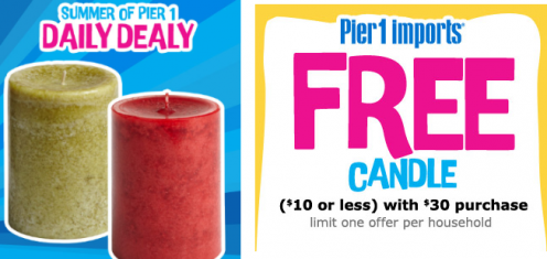 Pier 1 Imports: Free Candle With Purchase Coupon ($10 Value)