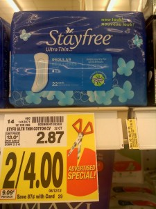 FREE Stayfree Pads Store Deals