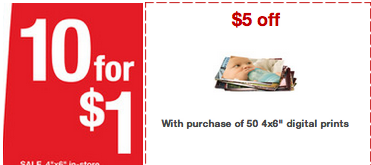 Target: 50 Free 4×6 Digital Prints after Coupon