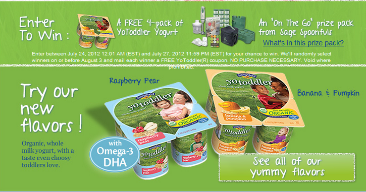 Enter to Win Free YoBaby Yogurt Coupon