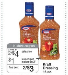 Walgreens: Cheap Kraft Salad Dressing ( as low as 50 cents per bottles!)