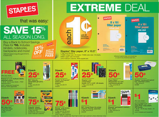 Staples Deals for 08/05-08/11