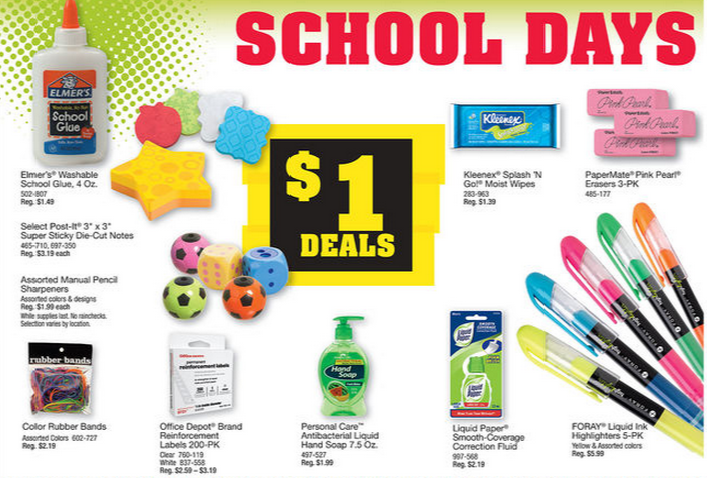 Office Depot Back to School Deals for 08/12-08/18