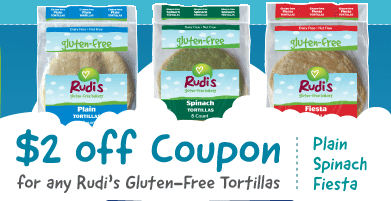 Rudi’s Gluten-Free Tortillas Printable Coupons
