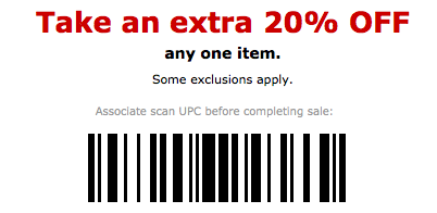 Staples Printable Coupons for 20% off One Item!