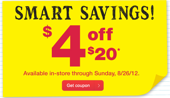 CVS: Possible $4 off $20 Purchase Coupon