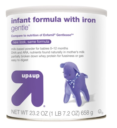 Target: 30% off up & up Infant Formula Gentle