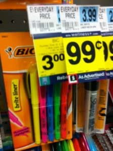 Rite Aid: FREE + Moneymaker Deal on Bic Highlighters