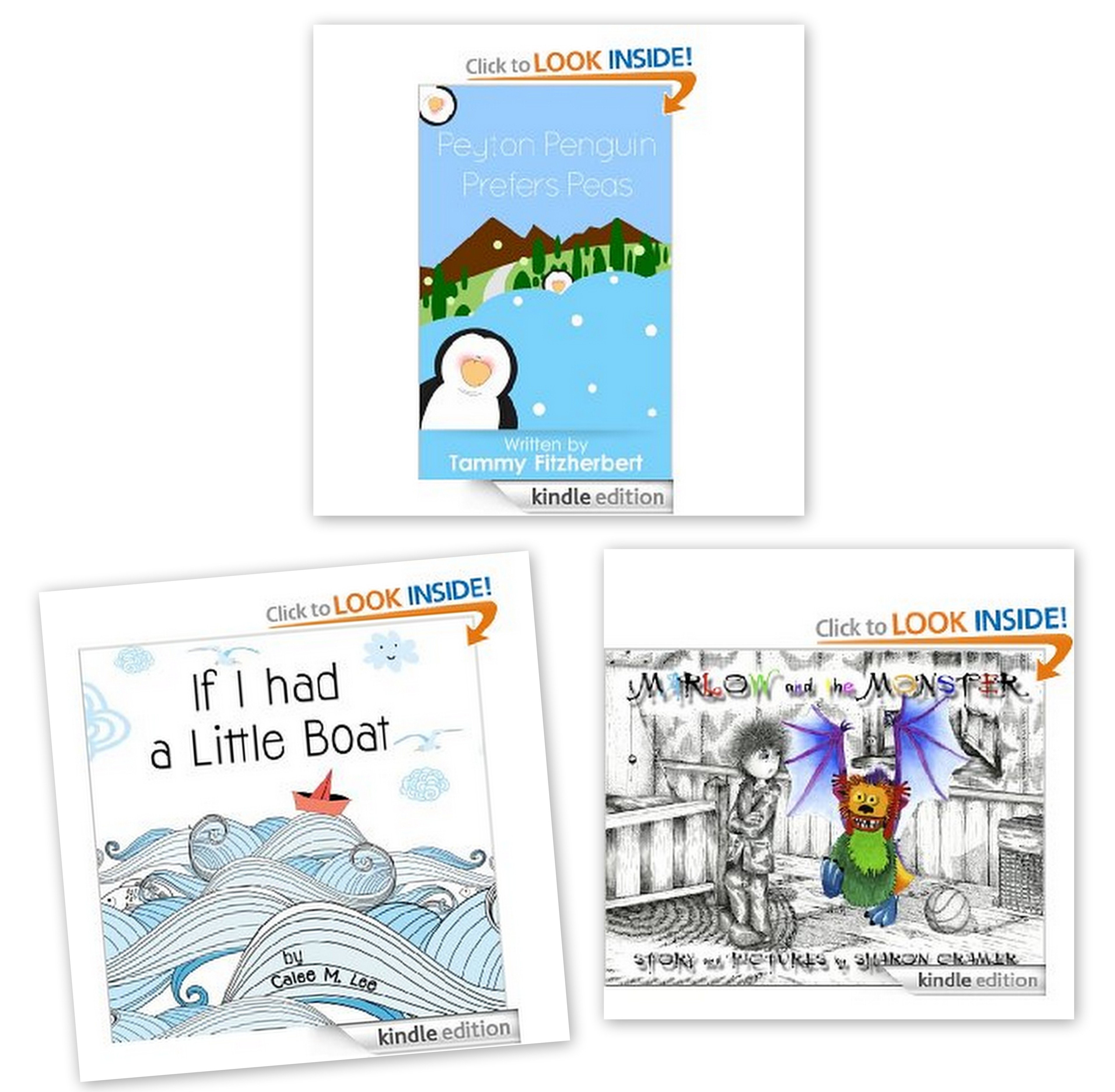 Free Kindle Books: If I Had a Boat, Peyton Penguin Prefers Peas and Marlow and the Monster