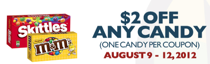 Save $2 Off Any Candy (Text Offer) at Regal Cinemas and Half Price Movie Snack Combo Coupon at AMC Theatres