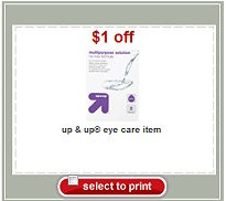 Possibly FREE Up & Up Eye Care With New Store Coupon at Target