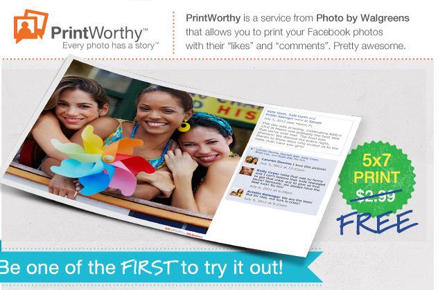 PrintWorthy: FREE 5×7 Photo Print