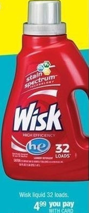 CVS: Cheap Wisk Laundry Detergent ECB Deal