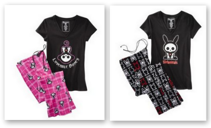 Skelanimal® Junior’s Sleepwear sets only $7 shipped