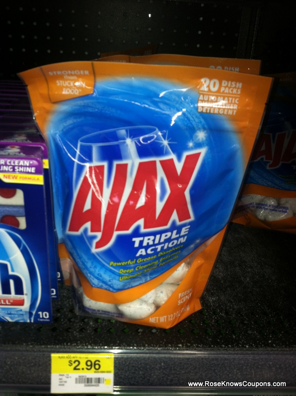 Walmart: AJax Dish Packs Deal Scenario (12¢ each)