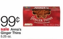 Anna’s Ginger Thins Crackers only 49 Cents at Walgreens