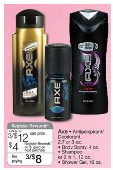 Axe Shower Gel Printable Coupons + Walgreens Deal