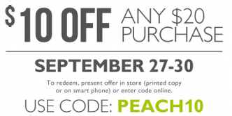 The Body SHop $10 Off $20 Purchase Coupon (In-Store or Online)