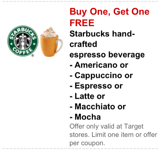 Target: Buy One Get One Free Starbucks Hand Crafted Drinks