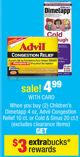 Cheap Dimetapp or Advil Congestion at CVS