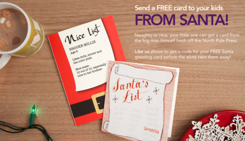 FREE Card to Your Kids From Santa